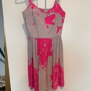 Amanda Uprichard Pink and Gray Dress